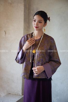 【门店同款】ENJOY秋季云敛-东方画笔紫菱宝华国风外套 166598137