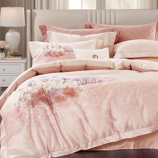 【6楼】富安娜独幅床单四件/大自然艺术家·海韵花影，牌牌价3680/3980，活动价1499/1599元 商品图4