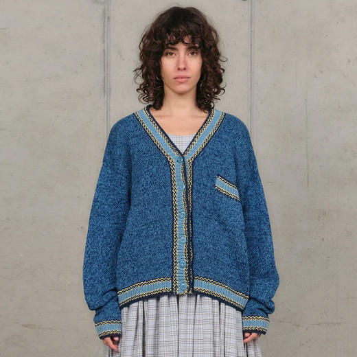 Story mfg BULB CARDIGAN KNIT 男女款天然染色有机棉针织开衫 商品图0