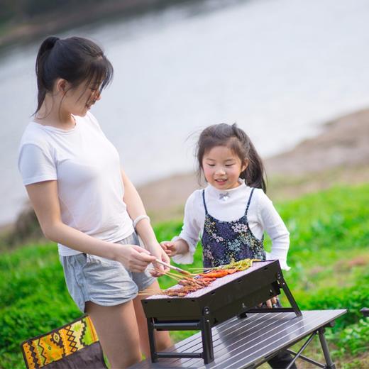 狼行者 烧烤架户外不锈钢烧烤炉 家用烤肉架木炭便携碳烤炉 LXZ-5034 便携式烧烤架 商品图1