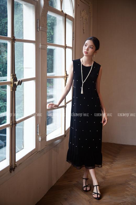 【门店同款】ENJOY秋季轻礼服荷叶边珍珠背心裙 165499639 商品图4