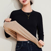 「自j」全新升级【铂金会员109/天猫149/差价40】(41952)洛诗琳羊毛蚕丝圆领打底衫2025秋冬加绒加厚德绒保暖上衣 商品缩略图4