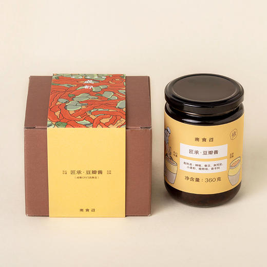 【社群专属福利】匠承·豆瓣酱 五年陈酿老豆瓣 乐山非遗工艺 熟豆瓣家用调料酱料360g 商品图1