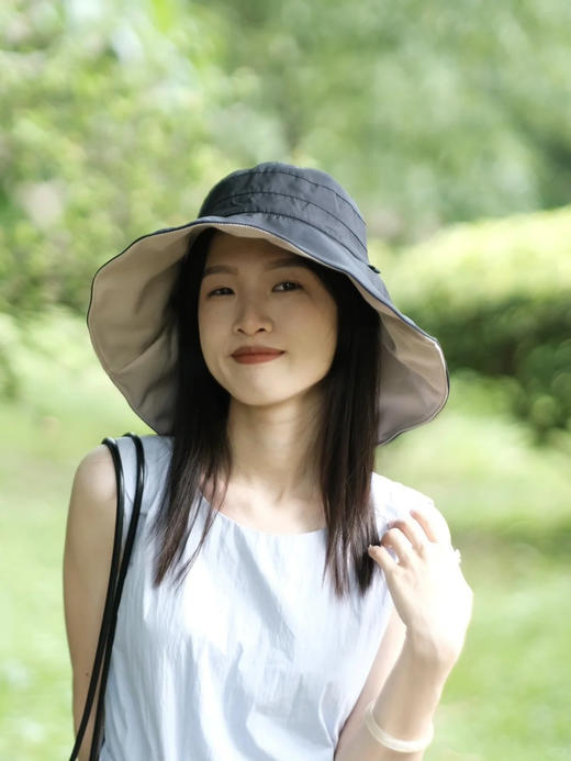 日本遮阳帽UV CUT防晒帽子户外防晒防紫外线双面可折叠渔夫帽女 商品图5
