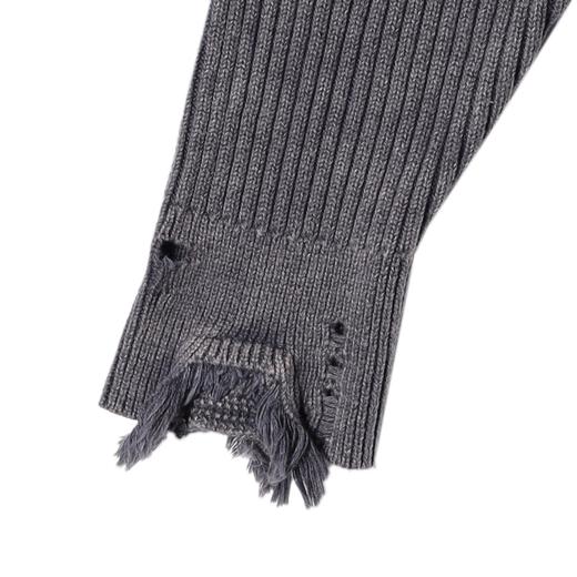 SDSA男士秋冬新款痞帅男装潮牌破洞流苏圆领针织衫百搭慵懒风毛衣 商品图4