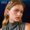 ZEGL真柳设计师蓝调系列蓝色耳环女轻奢高级耳钉人造珍珠金色耳饰 商品缩略图3
