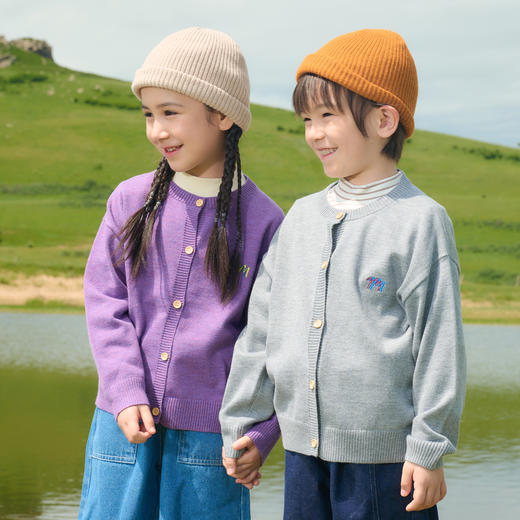 棉花堂多巴胺色绵羊毛防静电开衫童装毛衣——FD52192 商品图5