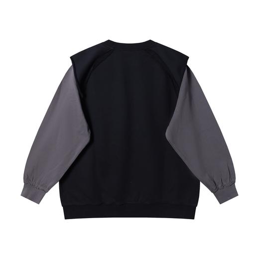 D906SDSA男士秋冬新款痞帅男装设计感假两件拼接长袖T恤刺绣字母上衣 商品图5