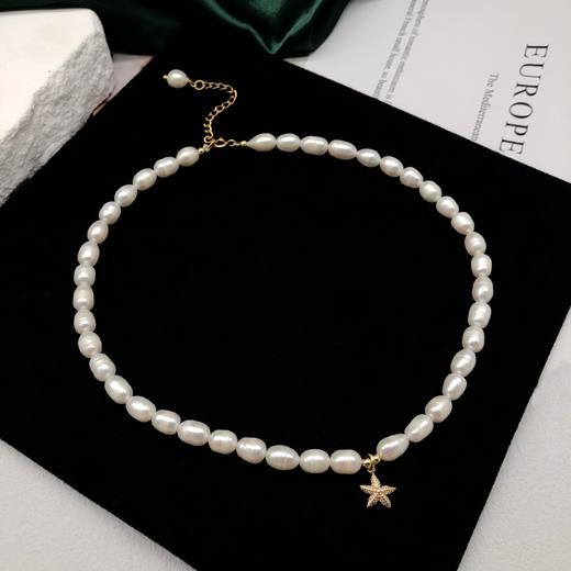 H2-2-2时尚百搭珍珠锁骨链清新小众百搭吊坠串珠项链气质名媛高级感项链 商品图3