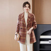 OSL 2508LN格纹复古赫本风羊毛毛呢大衣 商品缩略图2