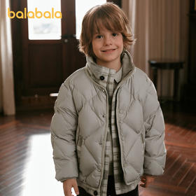 【premium】巴拉巴拉高端线冬季白鹅绒服温暖羽绒服毛呢拼接外套