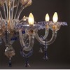 独角鹿西洋古董 20世纪意大利出品穆拉诺玻璃点金工艺修饰花叶主题烛台式枝形吊灯及壁灯三件套 商品缩略图2