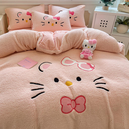 自然醒大版羊羔绒毛巾绣四件套QJ 商品图2