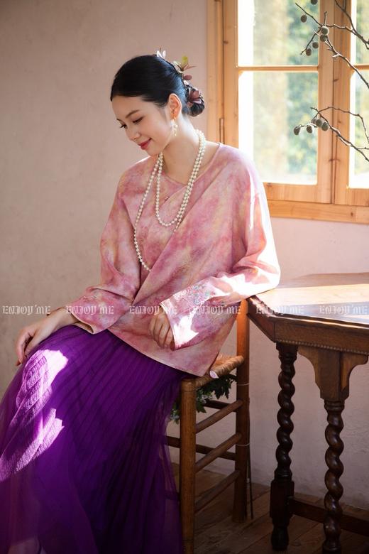 【门店同款】ENJOY秋季云敛-东方画笔粉彩上衣 164694723 商品图3