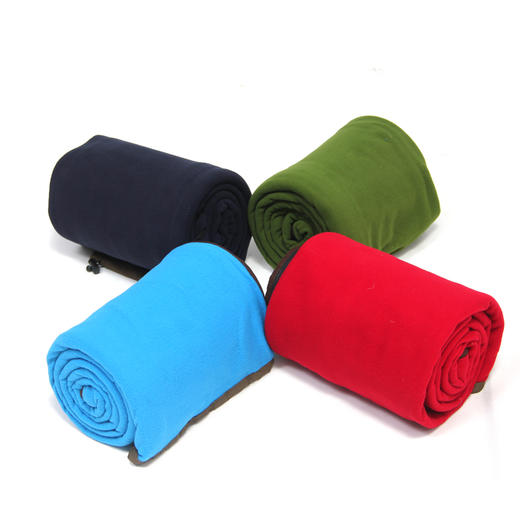 狼行者抓绒隔脏睡袋大人户外露营酒店信封式睡袋内胆毯子保暖加厚 薄款抓绒睡袋-天蓝 商品图4