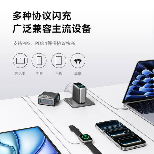 【新品】Anker安克 140W氮化镓充电器配线套装PD快充3C1A四口 适配苹果17小米华为 平板笔记本通用 A2697 商品图4