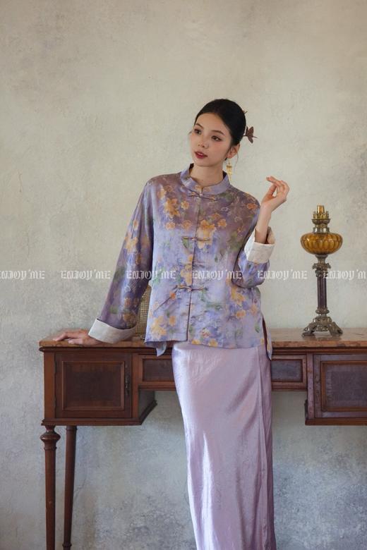 【门店同款】ENJOY秋季云敛-东方画笔金丝晕染花外套 164843354 商品图8