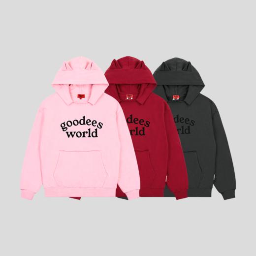 GOODBAI GOODEES 猫耳logo印花连帽卫衣 商品图1