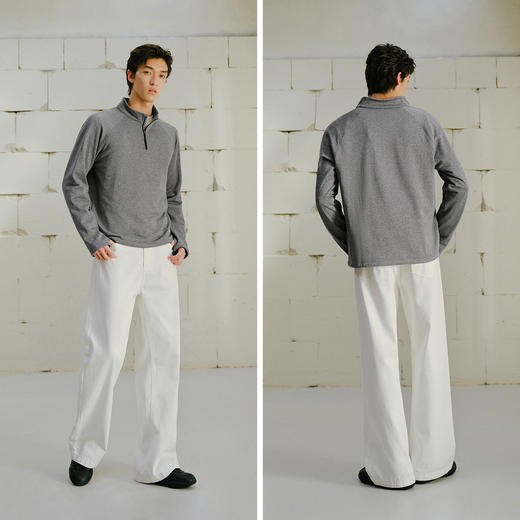 森马长袖T恤男吸湿速干户外运动半高领上衣摇粒绒2025冬新款内搭 商品图4