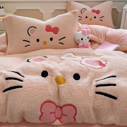 自然醒大版羊羔绒毛巾绣四件套QJ 商品图8