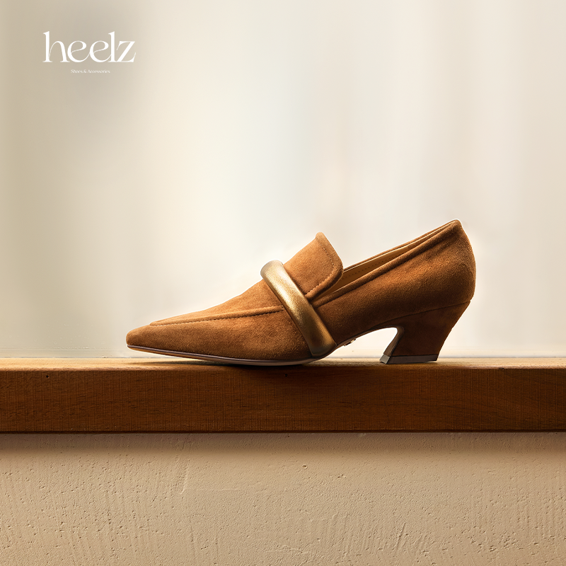 heelz设计师手工鞋履 ｜金条羊翻毛乐福鞋 4.5公分