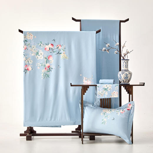 多喜爱 山海经系列全棉磨毛四件套 榴开福至/投桃喜禄/葡天同乐hl【云柔全棉】【温润磨毛】【芬纳诺抗菌】【出框工艺】温暖舒适 国风山海 多款可选 商品图14