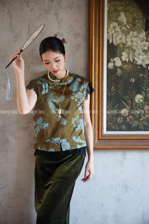 【门店同款】ENJOY秋季云敛-东方画笔花开富贵马甲 165743259 商品图0