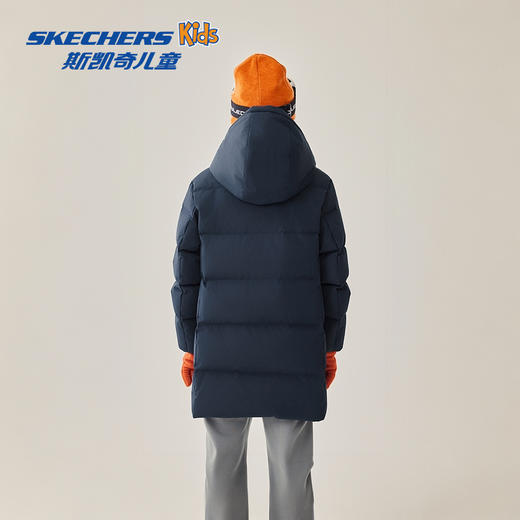 【抄底福利款】Skechers斯凯奇儿童中长款羽绒外套冬季保暖亲子款连帽羽绒服P425K049【HZ】 商品图2