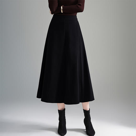 QYM 66912-Y高腰半身裙气质A字伞裙大摆裙 商品图1