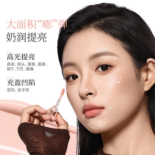 【新品】菲鹿儿双头修容提亮笔高光腮红一体脸部凹陷立体轮廓阴影鼻影持妆新手 商品图3