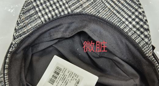 SFH8909062G00 茜子She's shes茜子时尚格纹绵羊毛混纺毛呢立体报童帽女秋冬【G0黑白格纹】 商品图6
