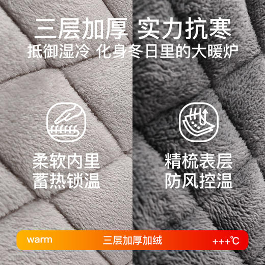 爱帝冬季三层夹棉家居服套装加厚保暖(男女款可选) 商品图3