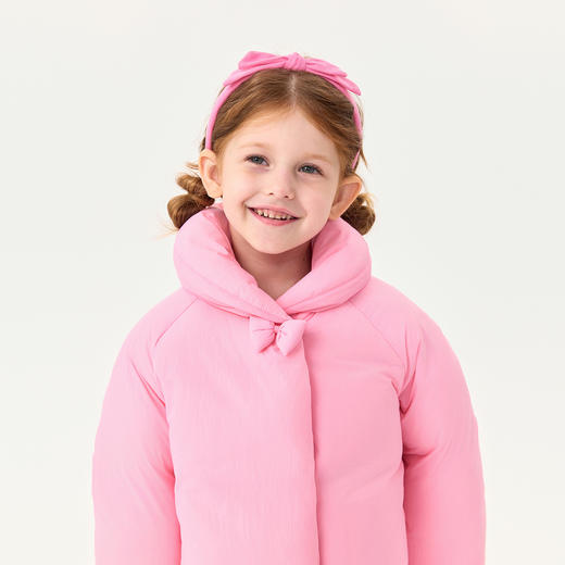 【无氟防泼水】马克珍妮女童立体蝴蝶结花苞羽绒服2025年冬装新款551751 商品图3