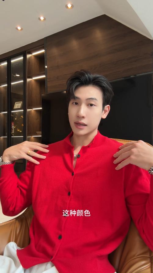 51169SDSA男士秋冬新款痞帅男装纯色毛衣针织衫圆领气质百搭开衫上衣 商品图0