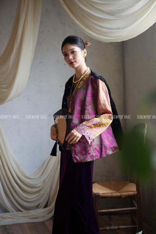 【门店同款】ENJOY秋季云敛-东方画笔侧开叉丝绒半裙 165743435 商品图11