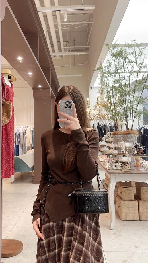 【门店同款】ENJOY秋季“浮光织影”可可棕格纹套装 165844199 商品图2