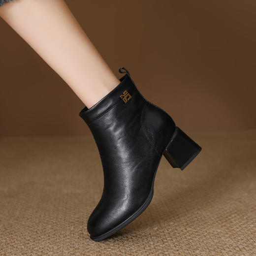 FR 85156圆头粗跟短靴英伦风软底马丁靴 商品图1