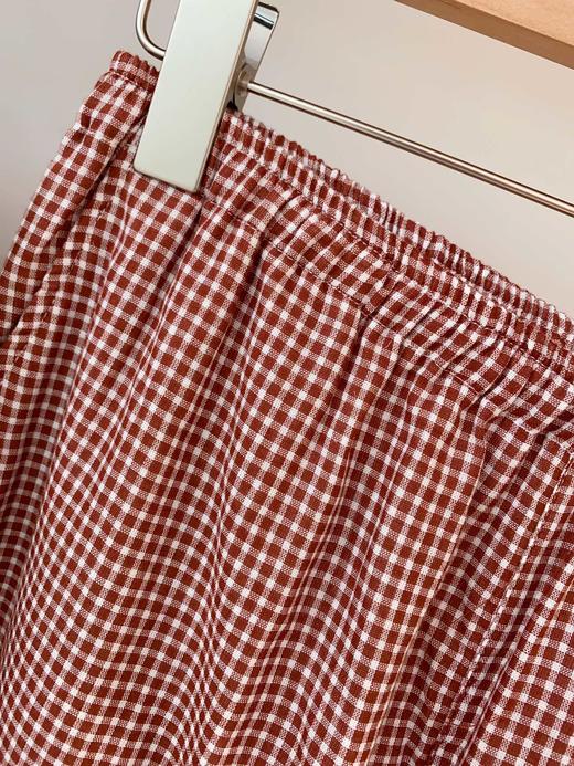 松植屋【墨然】女士圆领长袖长裤套装女款「带胸垫双层纱睡衣」 商品图6