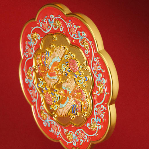 有凤来仪手柄镜 化妆镜 商品图2