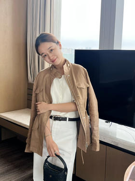 2509214    亚麻立领外套