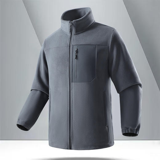 HOTDEMON 2025新款秋冬季抓绒卫衣{男女同款}运动休闲保暖立领拉链开衫88908 商品图5