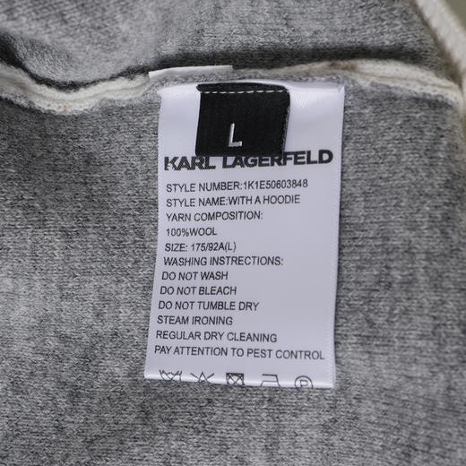 【KARL LAGERFELD】连帽提花套头针织卫衣 商品图5
