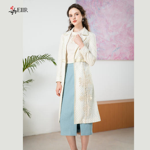 司歌绣花国风长袖优雅风衣R901038X 商品图1