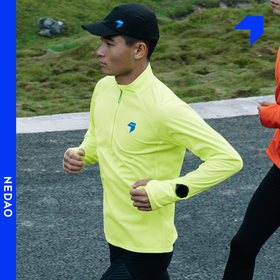 内道聚能卷半拉链长袖男士秋冬透气贴身层跑步训练长袖T恤