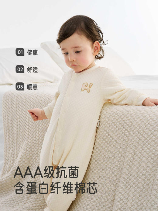 英氏婴儿哈衣抗菌夹棉秋冬保暖男女童连体衣新款爬服YLAAJ3R028A YLHAJ3R029A 商品图3