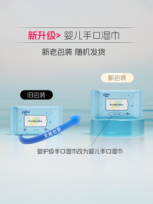 可心柔 婴儿湿巾手口专用婴儿湿纸巾新生儿湿巾10抽便携装20包SJ10-20 商品图4