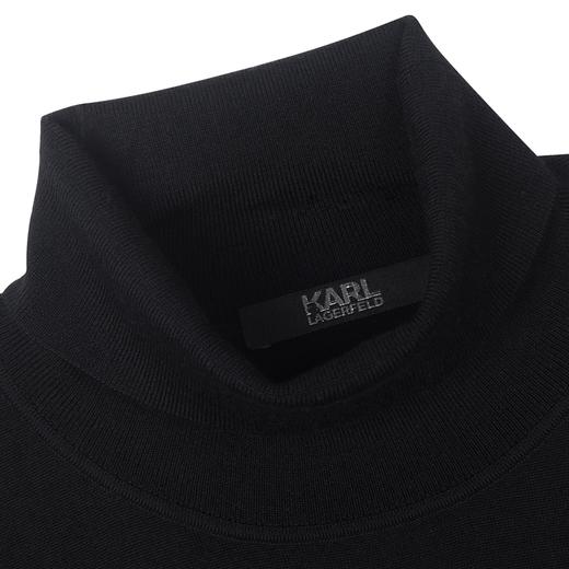 【KARL LAGERFELD】logo提花高领打底薄毛衫 商品图2