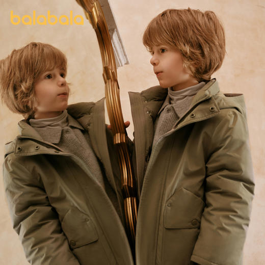 【premium】巴拉巴拉高端线冬季白鹅绒服温暖羽绒服连帽外套男童 商品图1