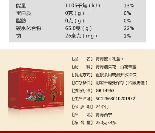 花宝结晶蜂蜜礼盒  1000g/盒 商品图1