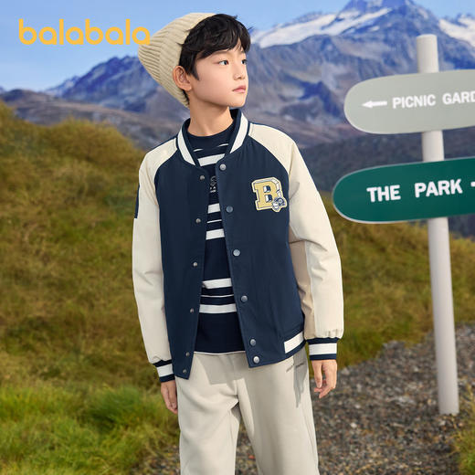 【设计师SICO联名】巴拉巴拉儿童羽绒服棒球领童装男童外套拼色潮 商品图1